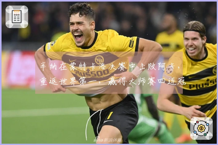 辛纳在蒙特卡洛决赛中击败阿卡，重返世界第一，赢得大师赛四连冠及生涯首个红土冠军