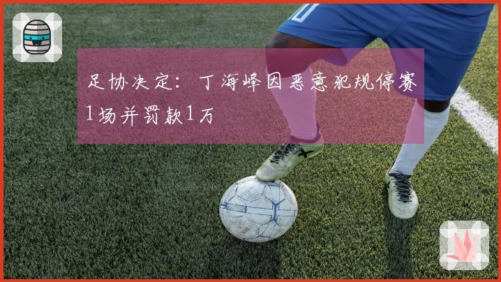 足协决定：丁海峰因恶意犯规停赛1场并罚款1万